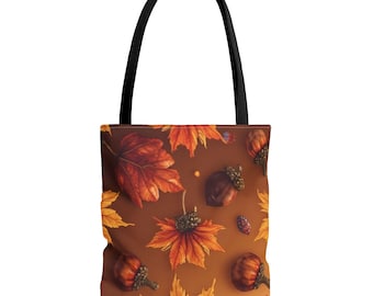 Herbstlaub Einkaufstasche, Herbst-Einkaufstasche, Thanksgiving-Geschenk, umweltfreundliche wiederverwendbare Tasche, saisonale Handtasche