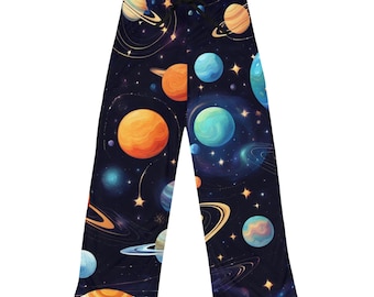 Cosmic Women's Pajama Pants, Space-Themed Lounge Trousers for Stargazers, Perfect Gift for Sleepovers, Astronaut Lovers, Relaxing Nights