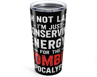 Divertente bicchiere da 20 once con scritta "Apocalisse Zombie" / Regalo per amici, tazza da viaggio, tazza da caffè, bicchiere termico, decorazione di Halloween