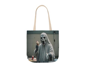 Borsa in tela con fantasma spettrale - Perfetta per Halloween, feste, dolcetto o scherzetto, regalo ecologico, borsa divertente
