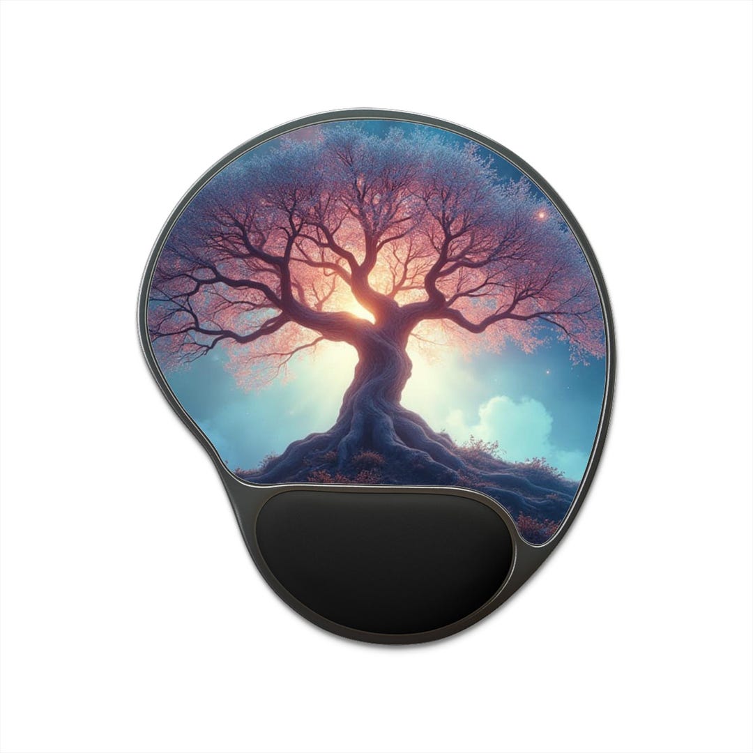 Tranquil Tree Wrist Rest Mouse Pad, Ergonomic Desk Accessory, Office ...