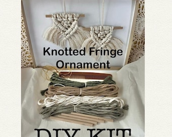 DIY Macrame Christmas Ornament Kit: Boho Craft for Beginners (PDF Instructions)
