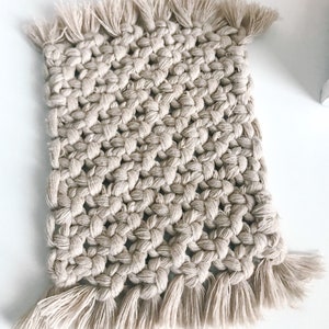 Miniature Macrame Rug • Dollhouse 1:12 Accessories • Boho Dollhouse
