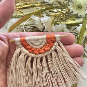 Miniature Two Colors Macrame Wall Hanging • Dollhouse 1:12 Accessories • Boho Dollhouse