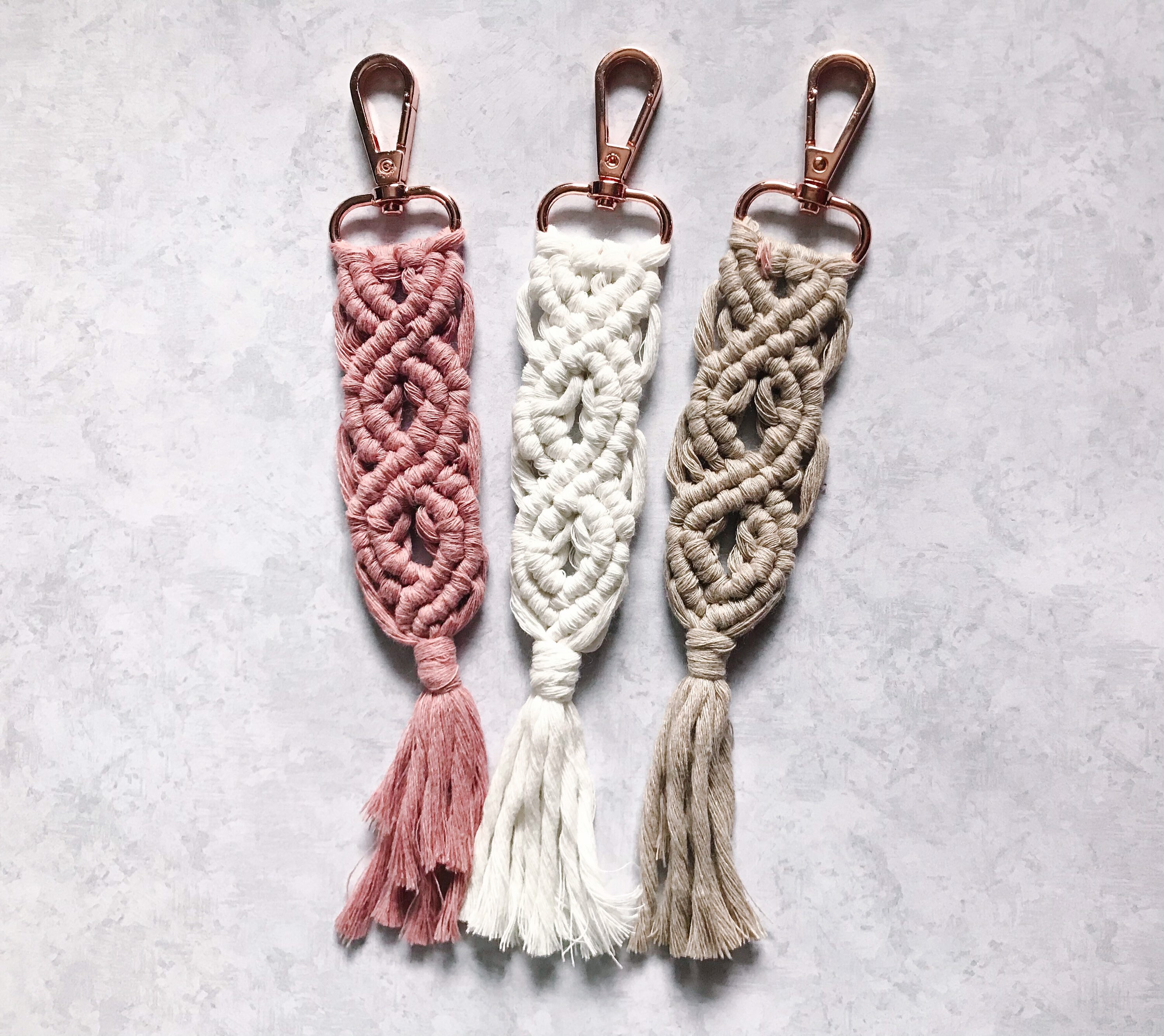 Macrame Keychain Boho Keychain Purse Charm Macrame Charm Etsy