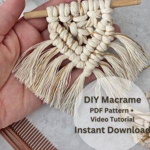 Macrame PATTERN/ Instant Download / Christmas Ornament / PDF Download / DIY Tutorial / Video Instructions / Boho Christmas Tree Decor