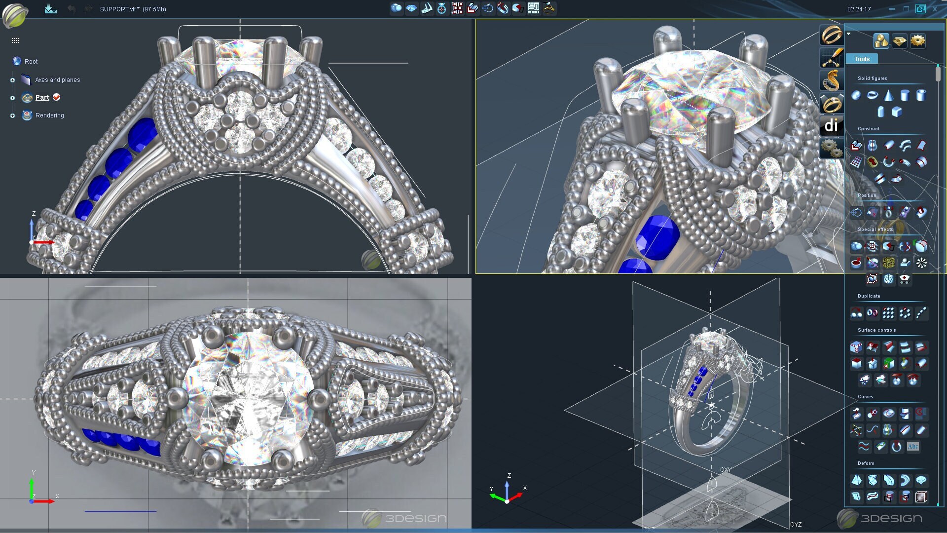 Custom Design Service,jewelry 3D Design, 3D CAD Design, 3D Modeling, 3D