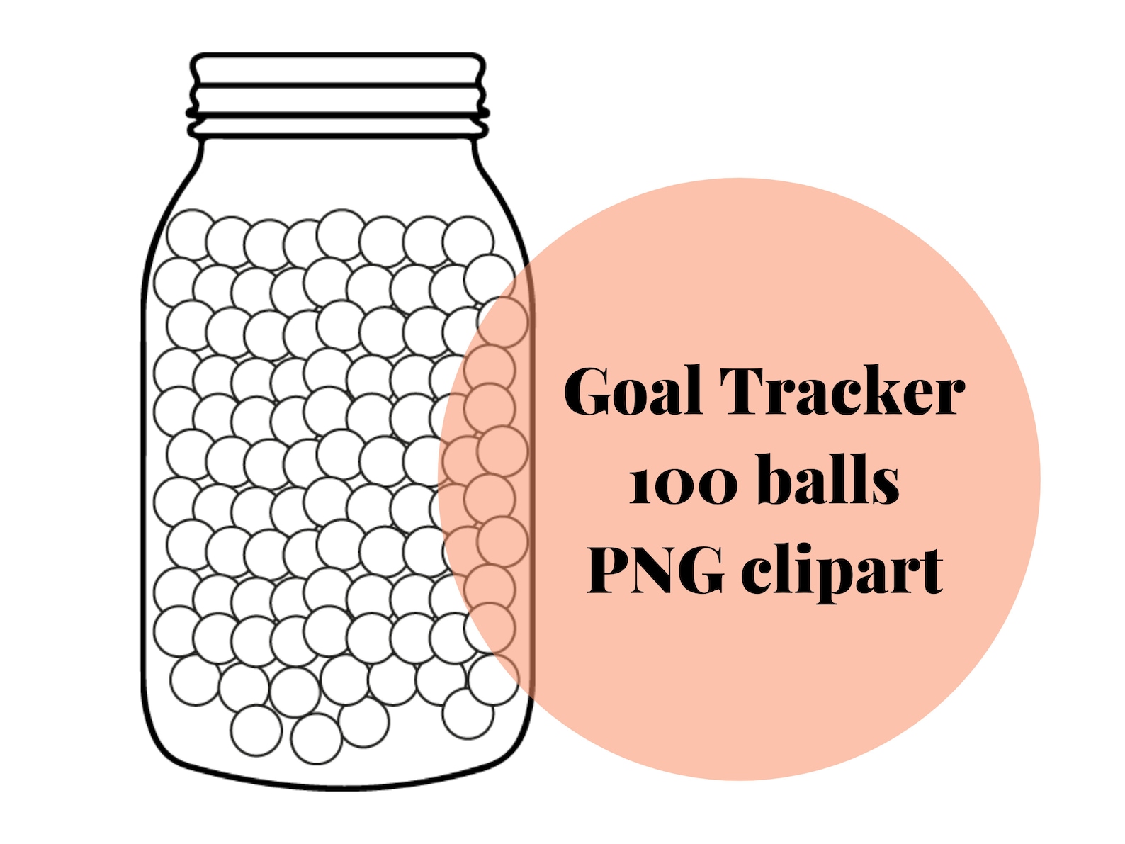 Savings Goal Jar Tracker PNG File Commercial Use Etsy