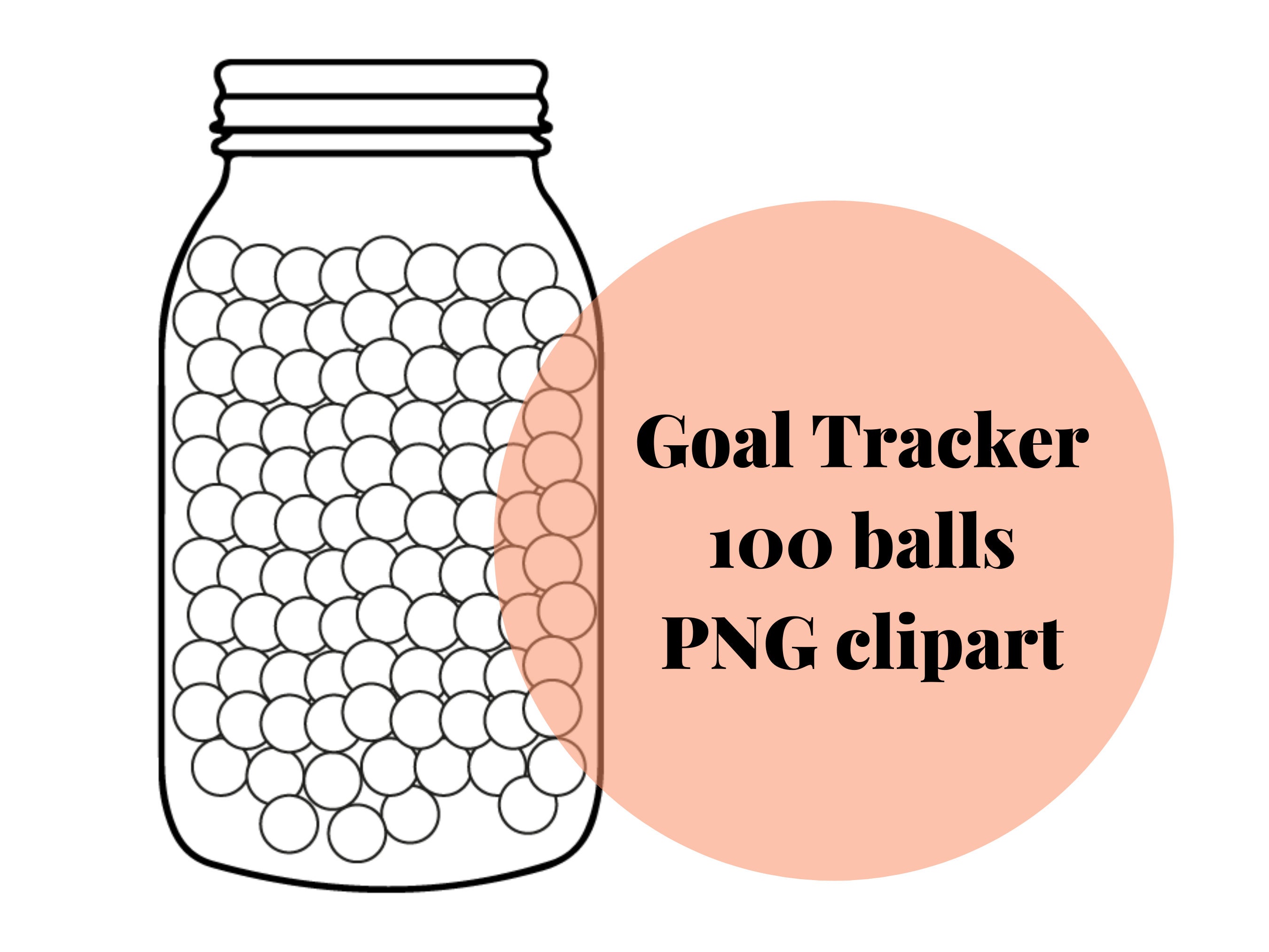 Savings Goal Jar Tracker PNG File Commercial Use Etsy