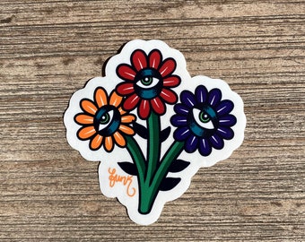 Eye bloom sticker