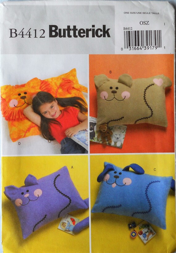 Butterick 4412. Fleece Pillow Covers Pattern. Fleece Pillow Etsy