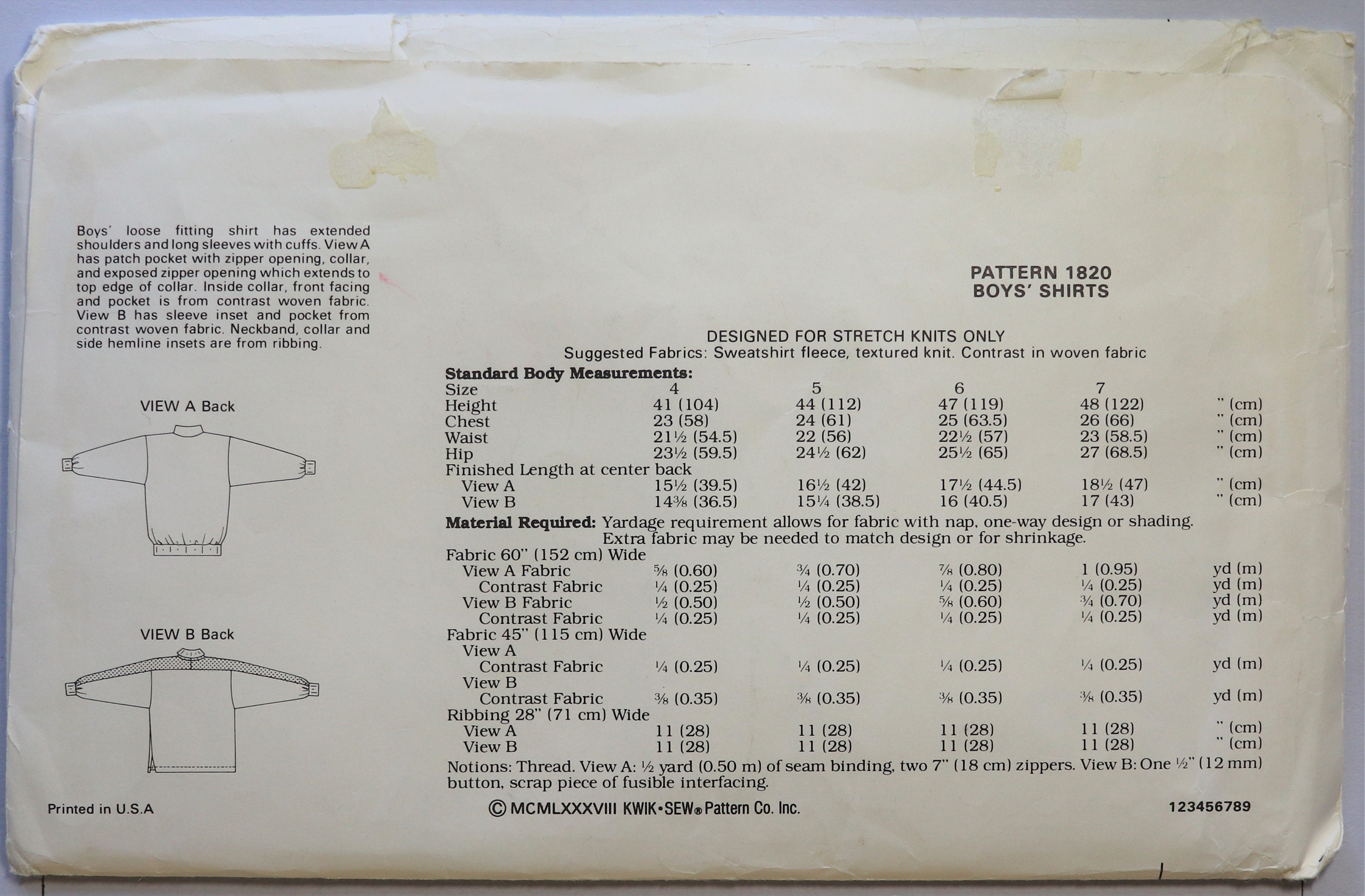 Kwik Sew 1820. Boys knit shirt pattern. Boys pullover ...