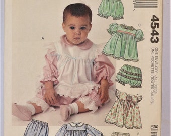 McCall/'s 4543 Pants and Panties Dress Pinafore 1991 Pantaloons Vintage Uncut Sewing Pattern Size NB-L