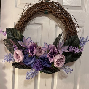 Purple Spring Wreath