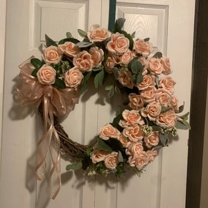 Spring Pink Grapevine Wreath