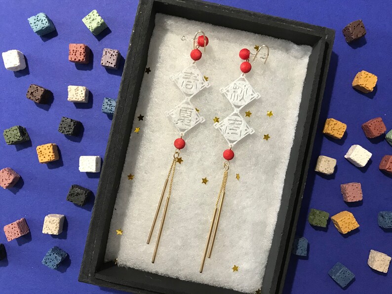 Four seasons 3D printed earrings