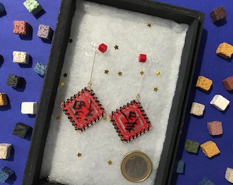 Fortune (Fu)/Spring (Chun) is coming 3D printed earrings (hook/stud/clip on)