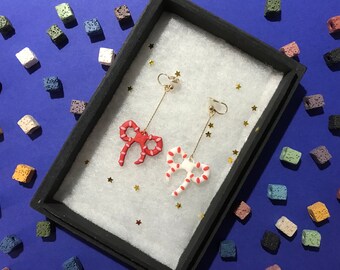 3D printed ribbon earrings (hook/stud/clip on)