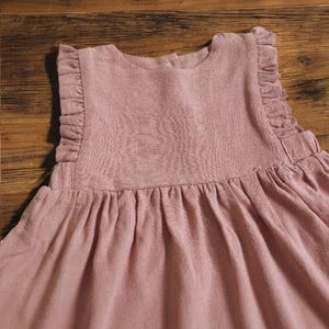 Summer Linen Dress for Girls, Girls Soft Linen Dress, Toddler Linen Dress, Vintage Birthday Girl Dress, Kids Clothing, Dress for Girls