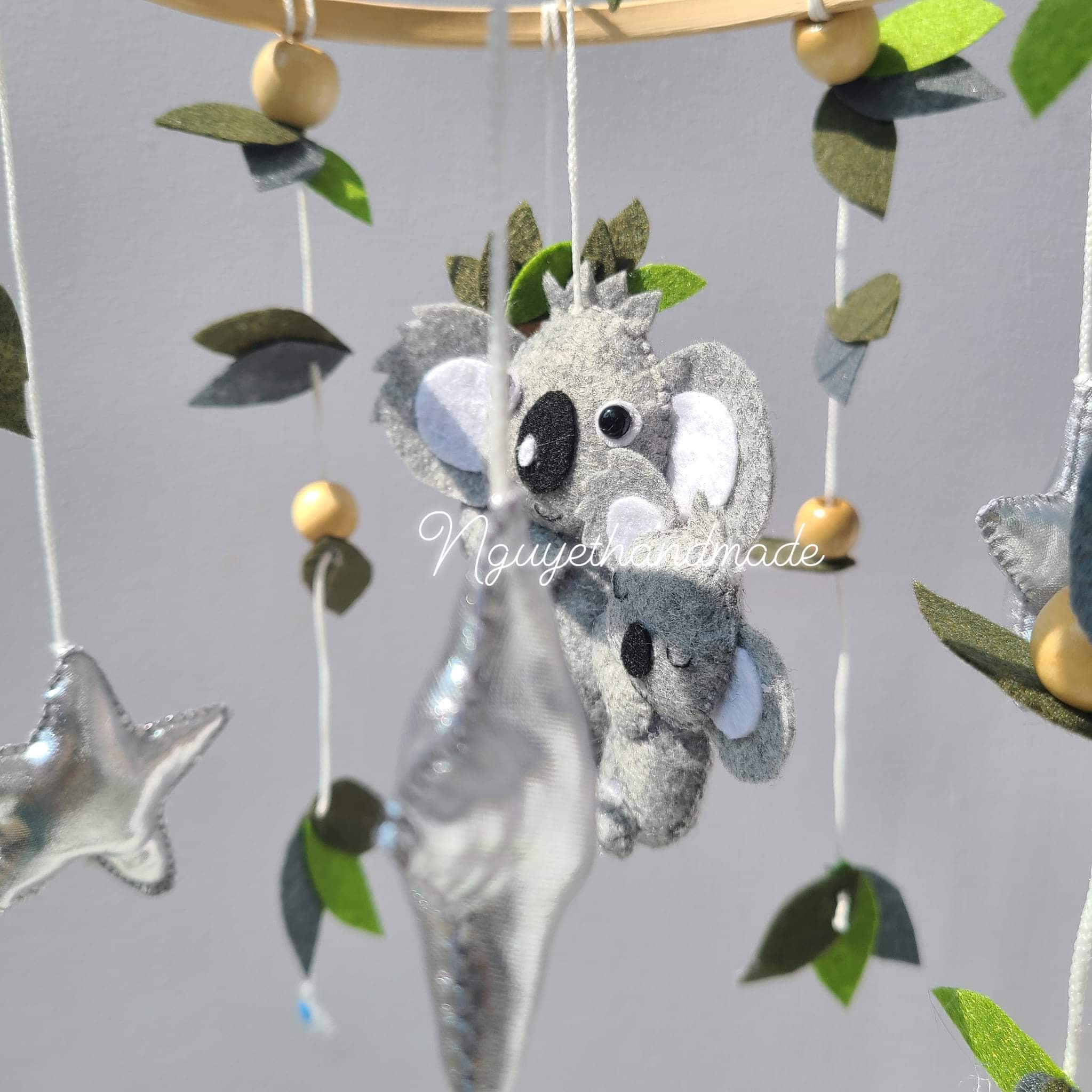 Koala Nursery Crib Mobile Mommy and Baby Koala Mobile Koala Etsy