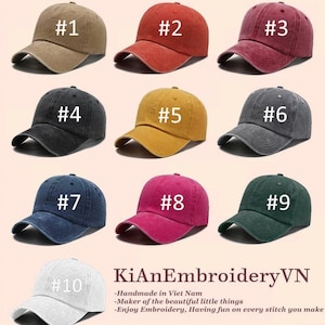 Hand Embroidered Wildflower Baseball Cap, Artisanal Denim Headwear ...