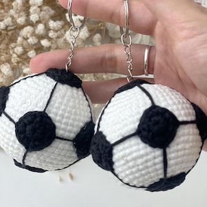 BUY 2 GET 1 FREE | Crochet Soccer Keychain, Amigurumi Football, Crochet Sport Keychain, Handmade Gift Ideas for Sports Lover