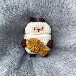 Cute Cat & Fish Airpods 1/2/3/Pro/Pro 2 Case, Crochet Animals AirPods Case, Handmade Crochet AirPod Case, Case-Headphone