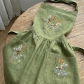 Natural Embroidered Floral 100% Pure Apron, Personalized Hand Embroidered Pure Linen Apron, Wildflower Embroidery Linen Apron for Women product logo