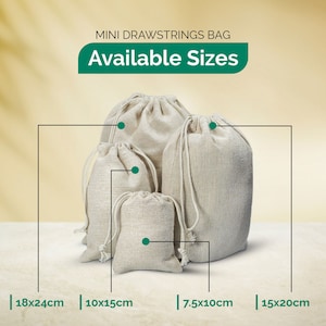 Flower Bouquet Embroidery Drawstring Bag, Linen Gift Wrapping, Handmade ...