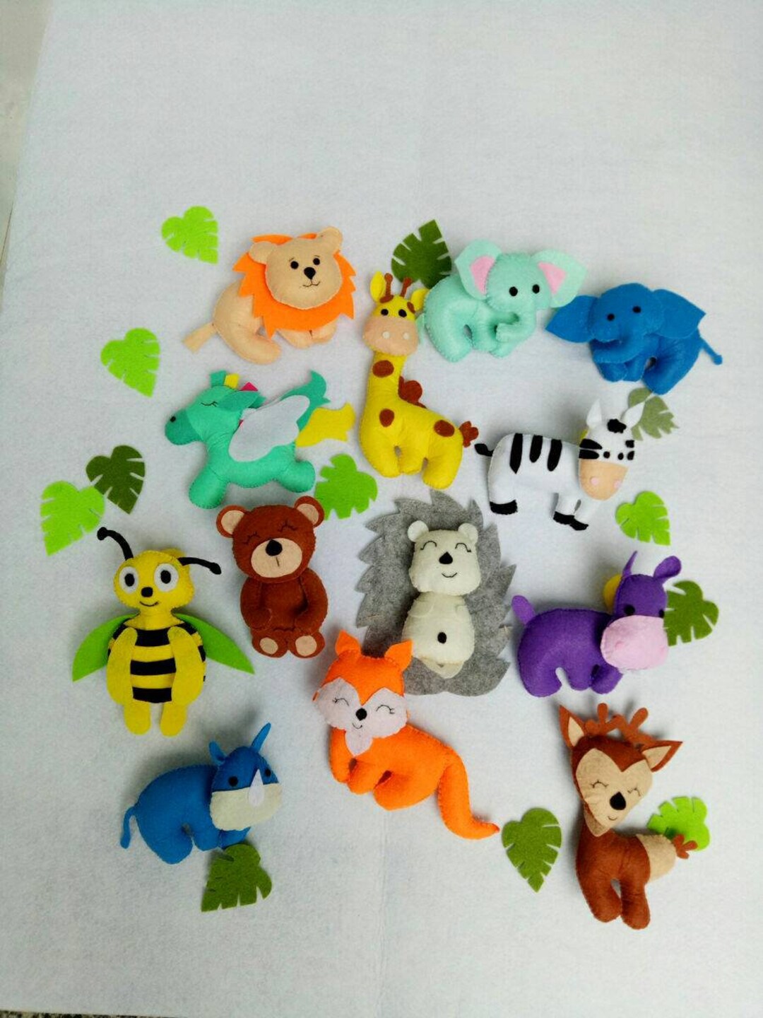 Felt Safari Animals Handmade Animals Education Toys to Learn Etsy