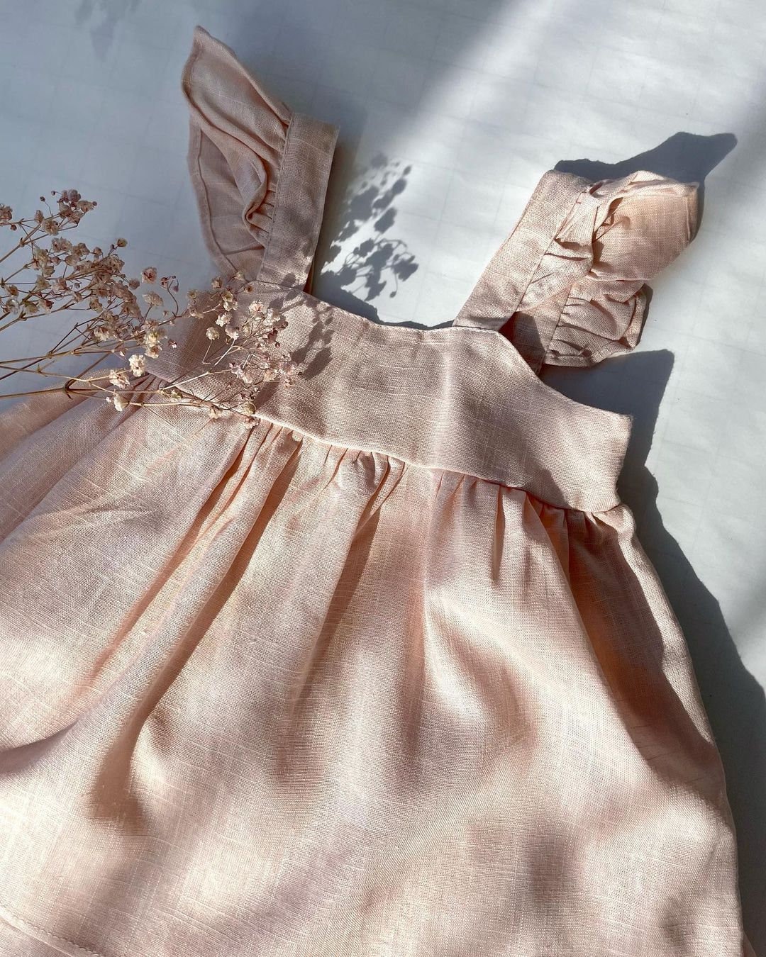 linen baby dress Linen Romper
