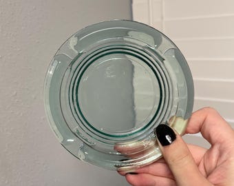 Vintage baby blue anchor hocking ashtray/trinket Dish