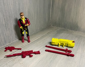 Vintage 1993 GI Joe Grisle Figure and Accessories