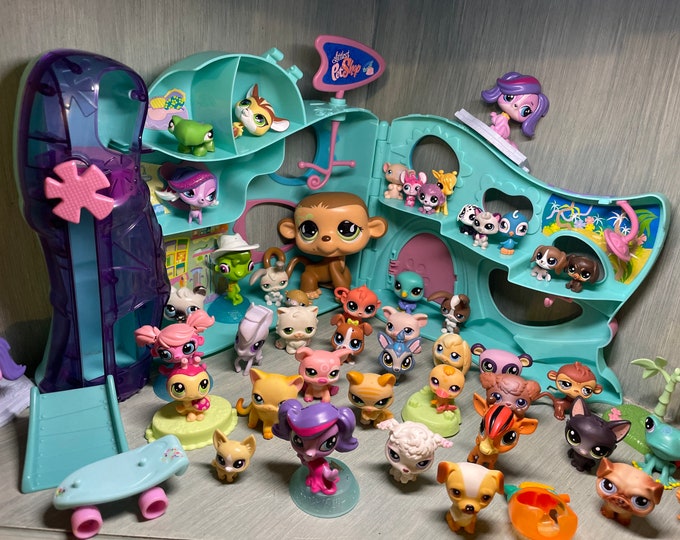 Littlest Pet Shop House and Jumbo Monkey Lot Etsy