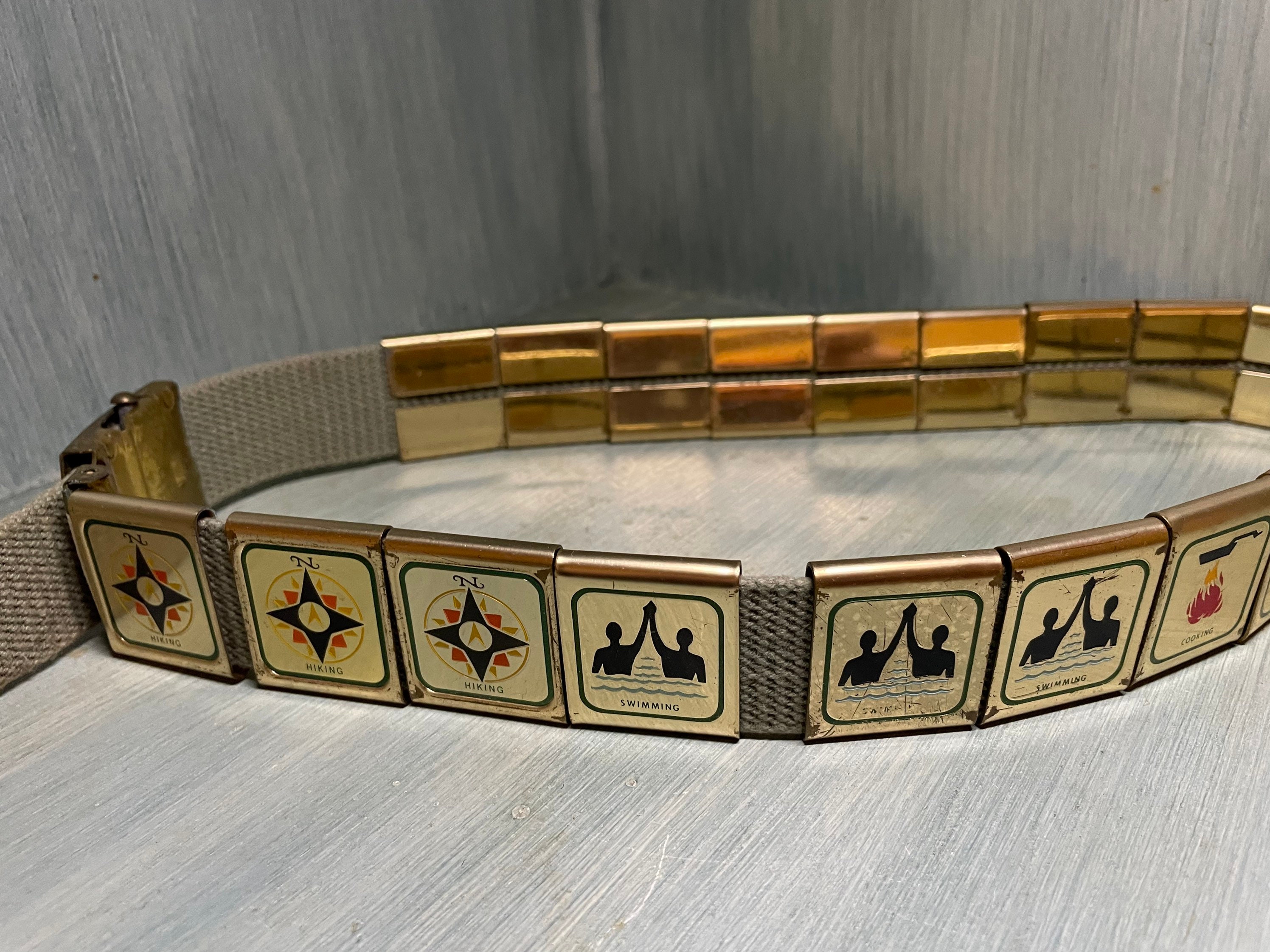 Boy Scout Belt With Badges. Etsy