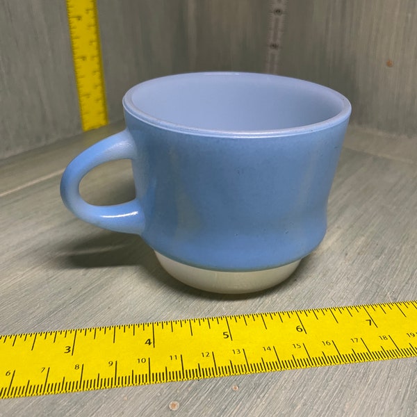 Blue Fire King Coffee Cup