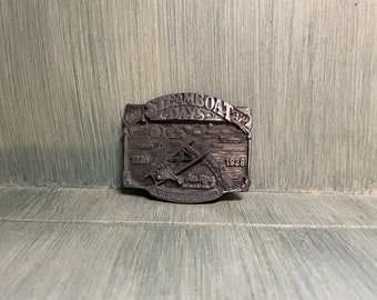 Vintage 1992 Steamboat days Burlington Iowa belt buckle