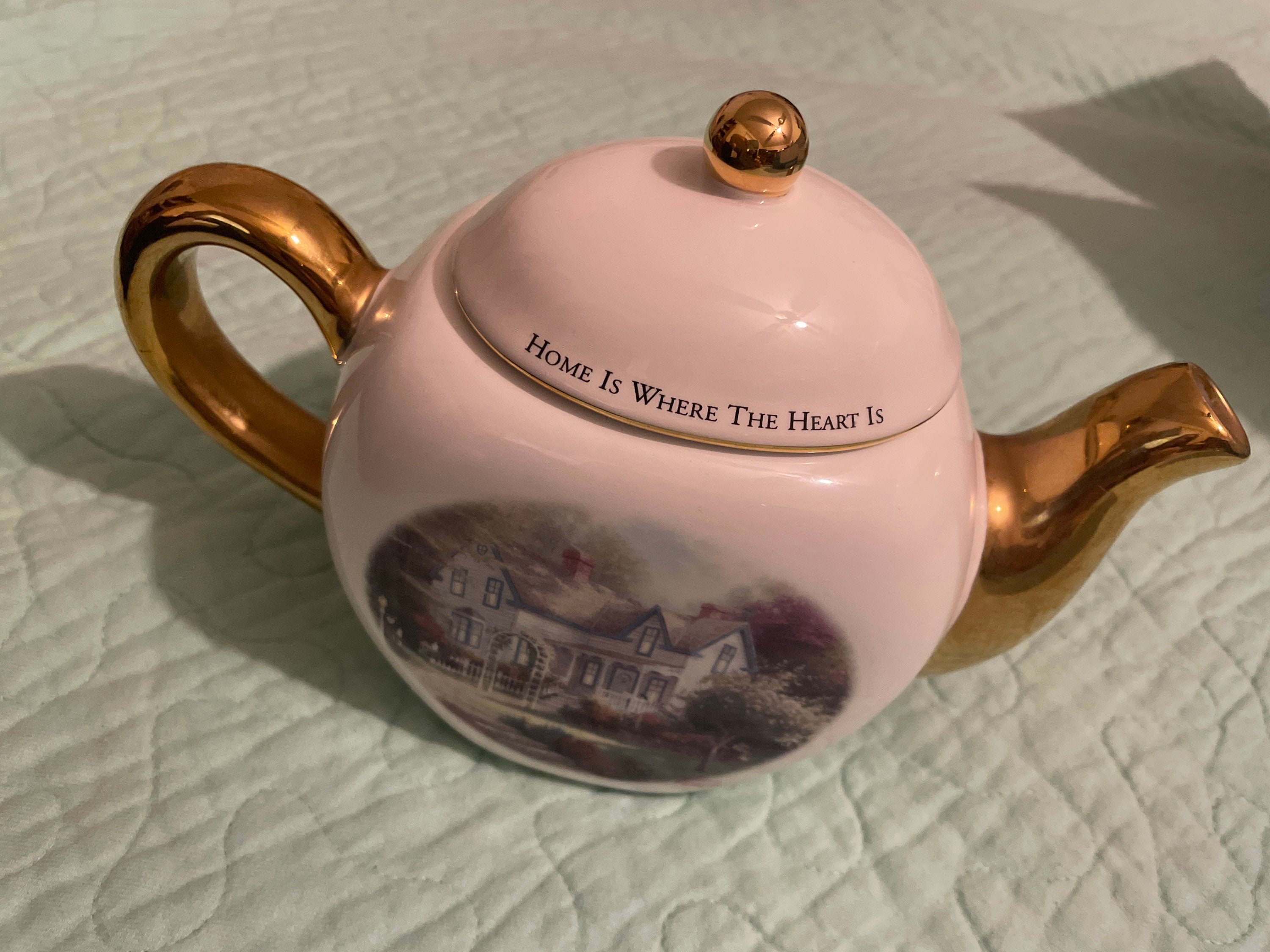 Vintage Thomas Kinkade Candlelight Cottage Teapot TKECTG 176941 supreme