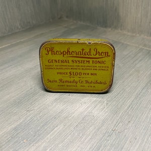 Vintage Phosphorated Iron tin