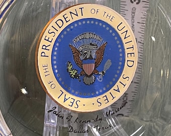 Seal of the President of the United States John F. Kennedy Museum Dallas, TX Ashtray