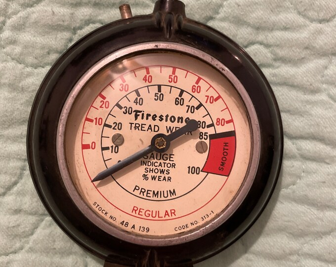 Vintage Firestone Tire Tread Wear Gauge Etsy