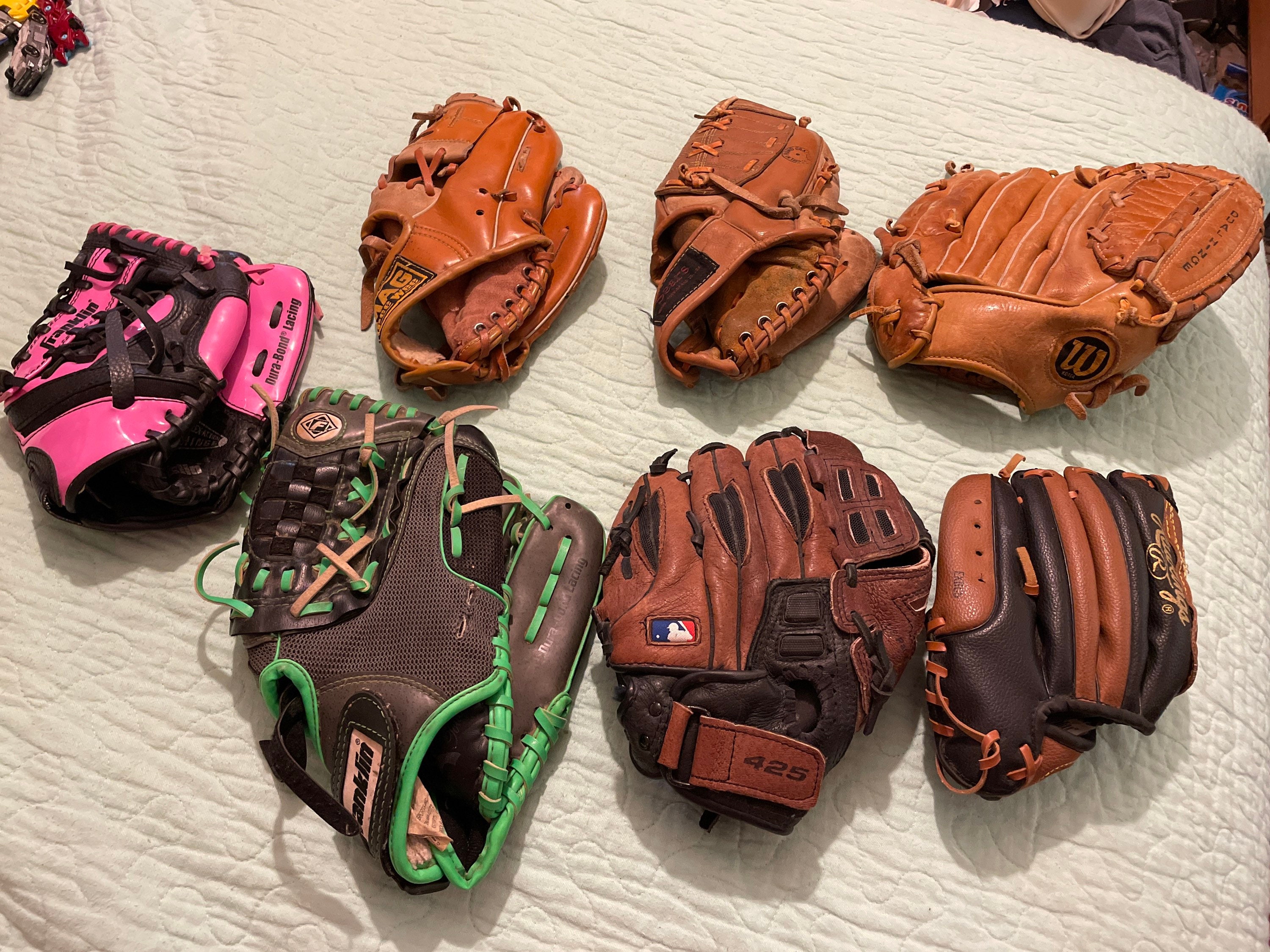 Assorted Baseball Gloves -