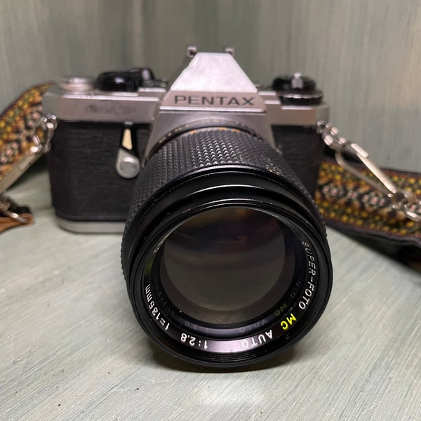 Pentax ME-F Camera with Super-Foto MC Auto 135mm Lens