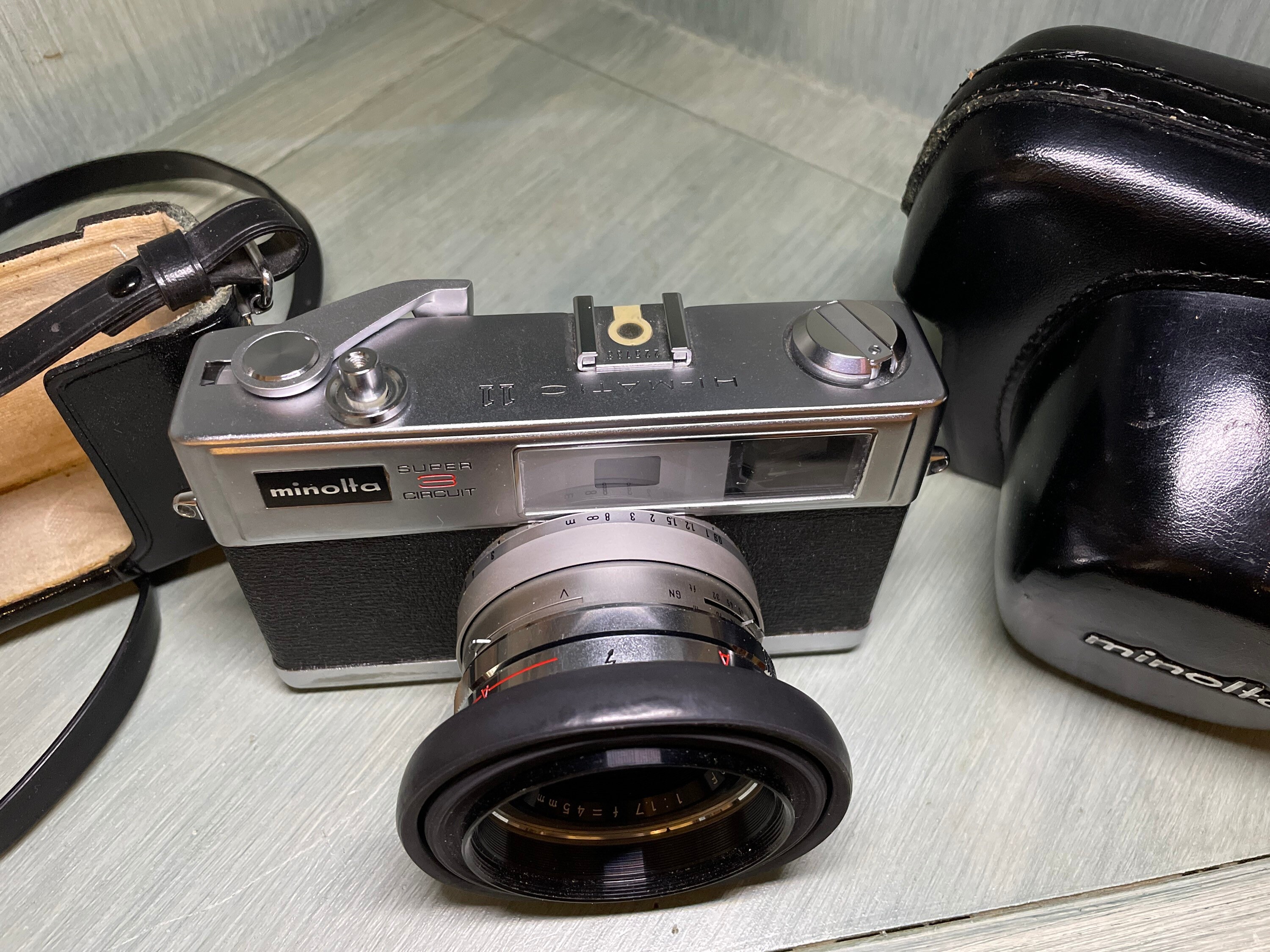 Minolta Super 3 Circuit Hi-matic 11 Camera With Minolta Leather