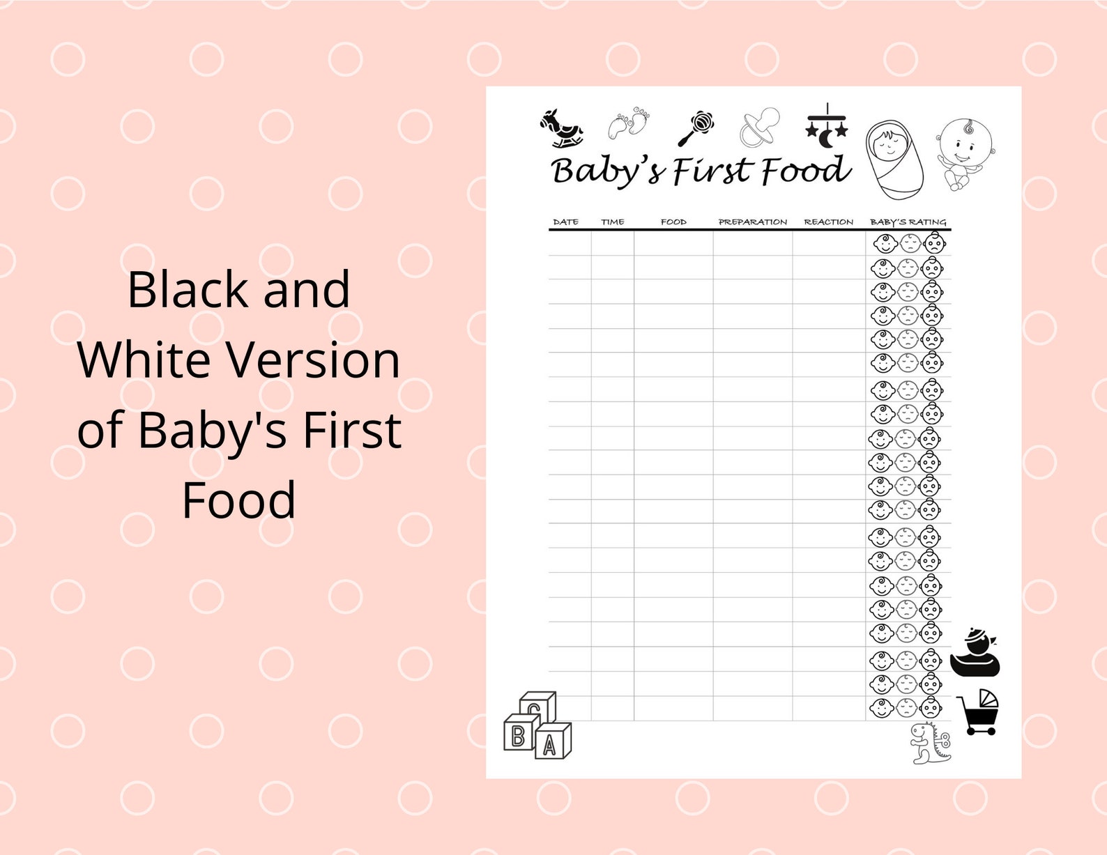Baby s First Foods Baby Food Log For Parents Nanny Etsy baby-s-first-foods-baby-food-log-for-parents-nanny-etsy