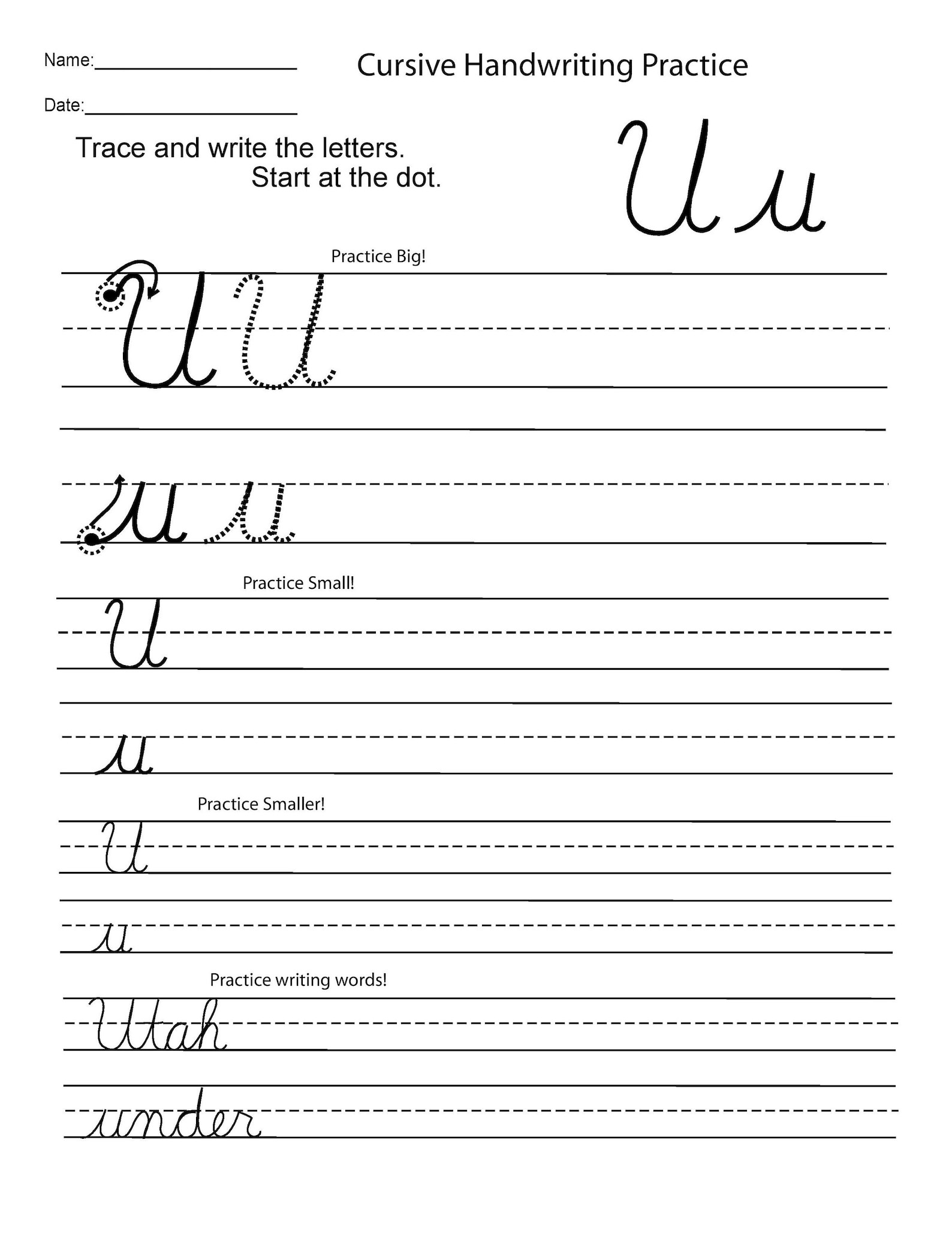 Printable Cursive Worksheets 26 Pages Cursive Letters Etsy