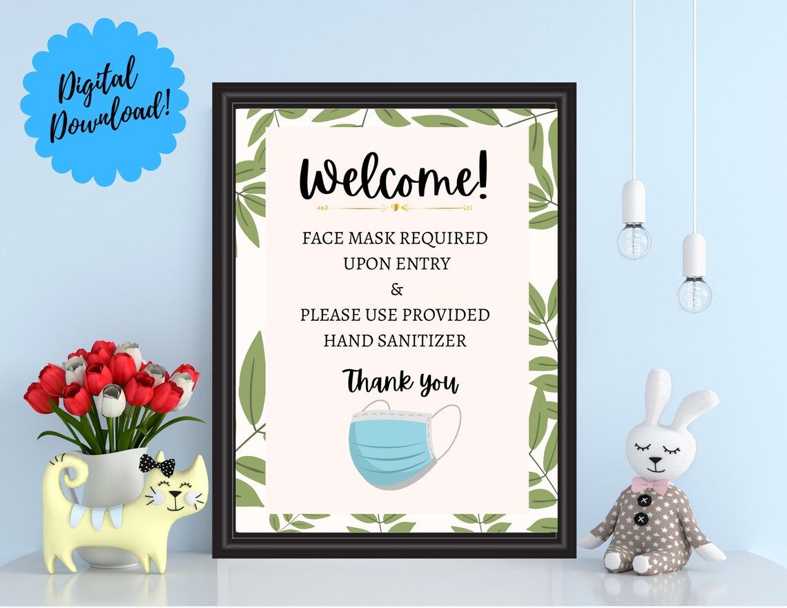Printable Hand Sanitizer Printable Sign Please Sanitize | Etsy