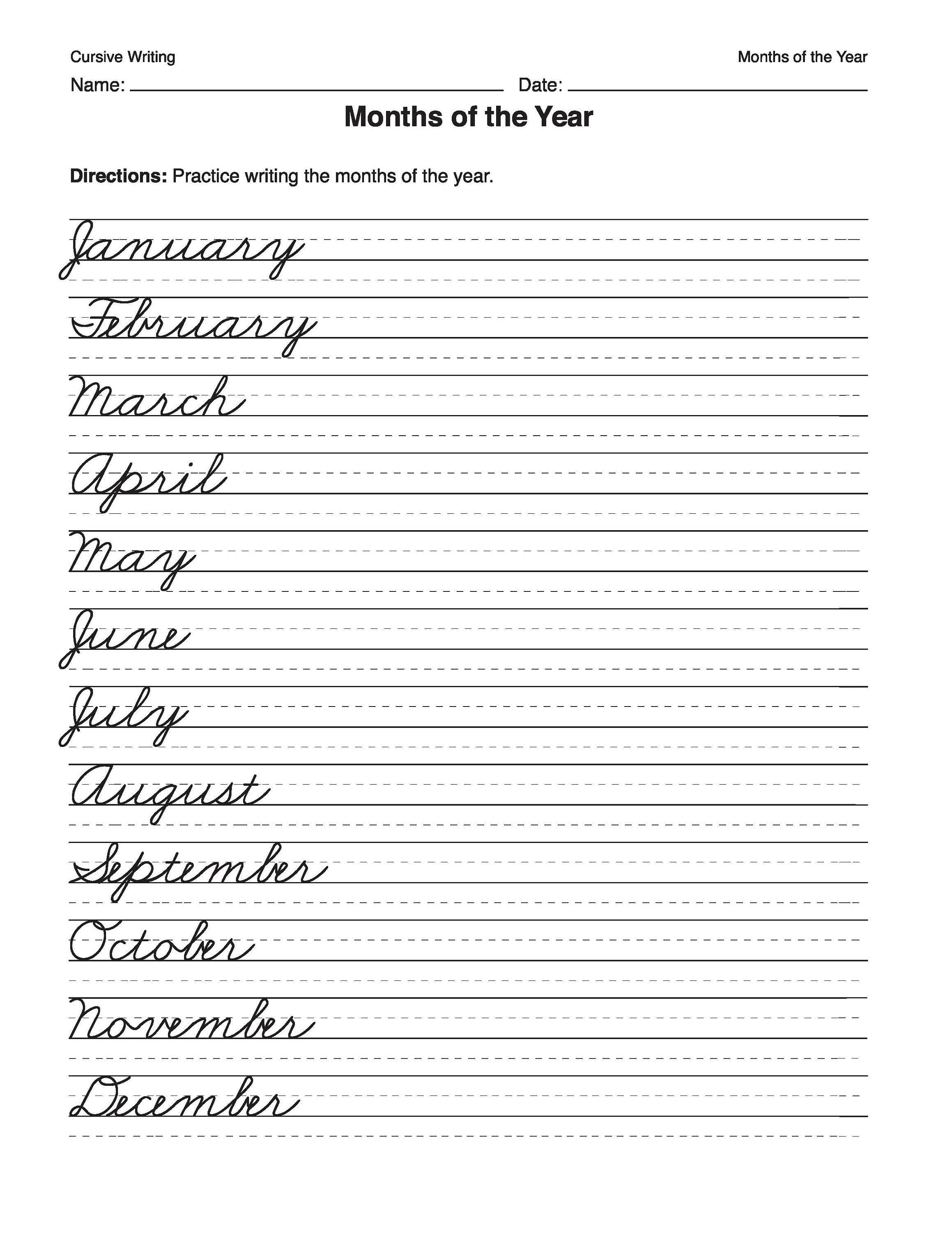 Printable Cursive Worksheets 36 Pages letters Words - Etsy