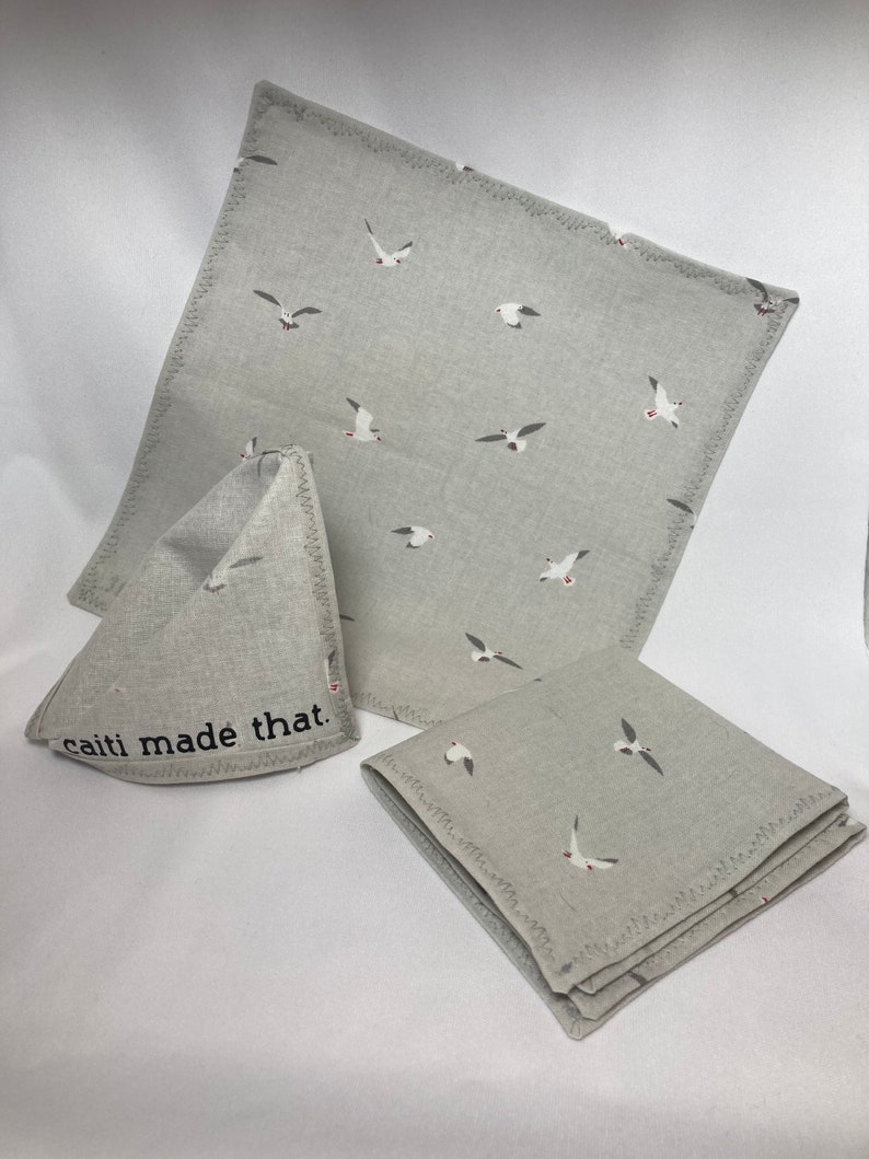 Cloth Napkins pair Handkerchief size approx 8 square Etsy.de