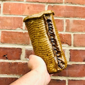 Marilyn LEVINE Brutalist Experimental Stoneware Coil Vase